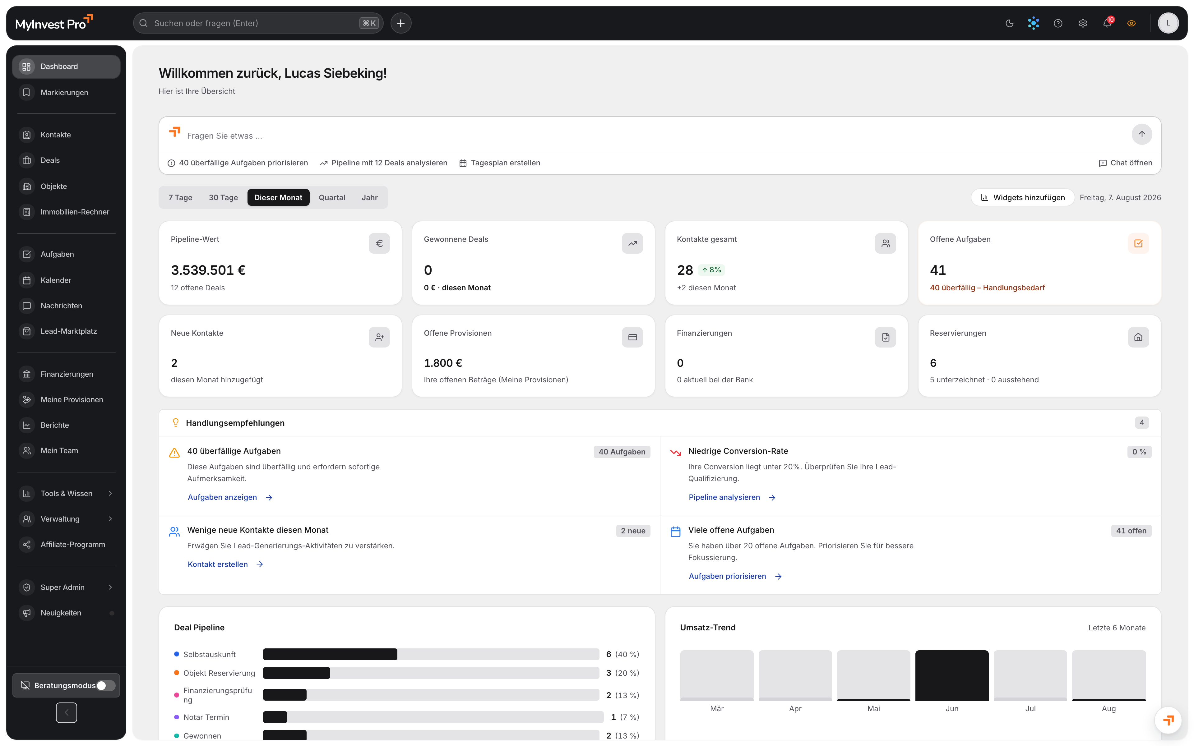E-Mail-Integration mit CRM-Kontext und Synchronisierung